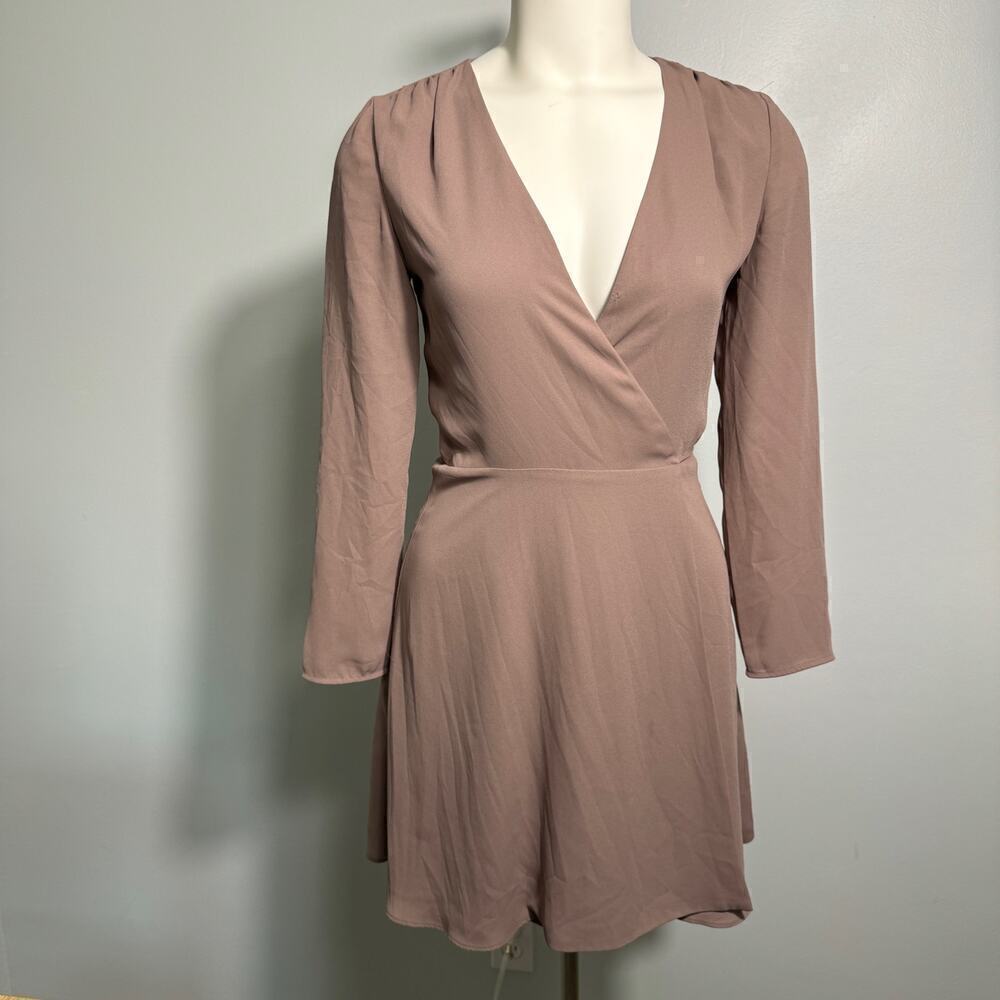 Aritzia Babaton Long Sleeve Wrap Dress